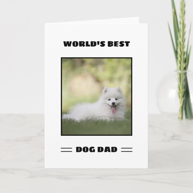 Tarjeta Mejor Papá de Perro del Mundo Foto Personalizada (Anverso)