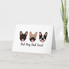 Tarjeta Mejor Papá de Perro Francés de Todos los Tiempos B