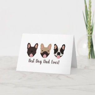 Tarjeta Mejor Papá de Perro Francés de Todos los Tiempos B