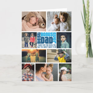 Tarjeta Mejor Papá de Regalo Bonus Foto Collage Día del Pa