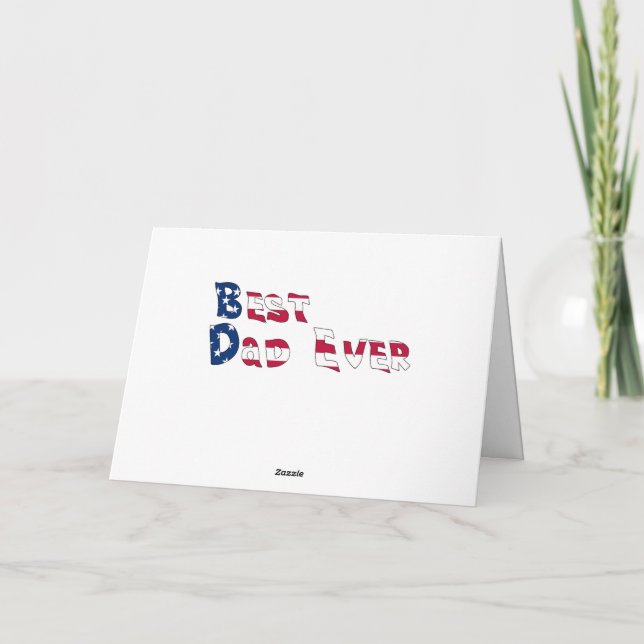 Tarjeta Mejor papá de todos EE. UU. Bandera (Reverso)