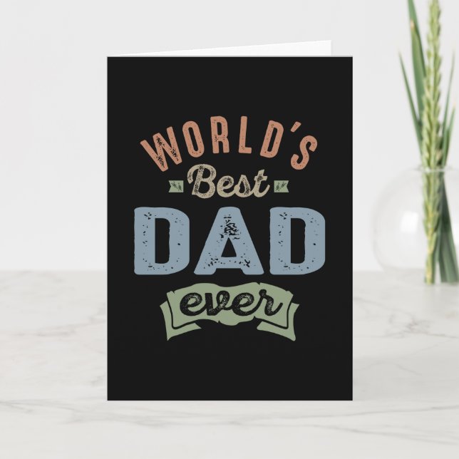Tarjeta Mejor papá del mundo (Anverso)