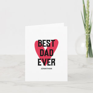 Tarjeta Mejor Papá del Mundo Corazón Rosa Día del Padre