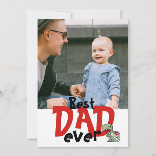 Tarjeta Mejor Papá del Mundo Día del Padre Foto de Bebé Ni