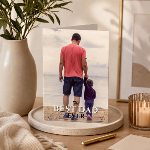 Tarjeta Mejor Papá del Mundo Día del Padre Foto Familiar C