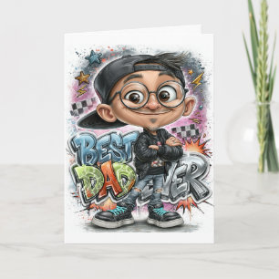 Tarjeta Mejor Papá del Mundo Grafiti
