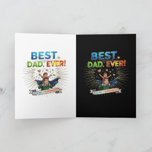 Tarjeta Mejor Papá del Mundo Ilustración del Día del Padre