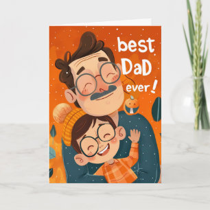 Tarjeta Mejor Papá del Mundo Padre e Hijo