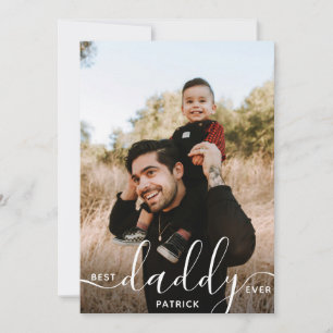 Tarjeta Mejor Papá del Mundo Regalo de Foto con Nombre Per
