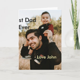 Tarjeta Mejor papá del mundo regalo de padre foto nombre s