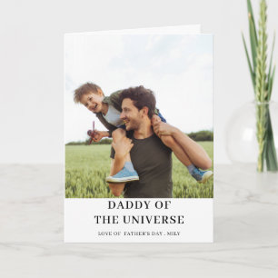 Tarjeta Mejor Papá del Universo Diseño moderno para el Día
