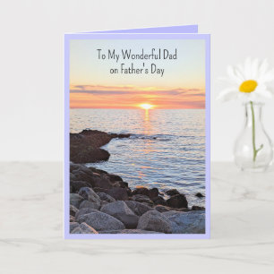 Tarjeta Mejor Papá desde el amanecer hasta la foto del océ