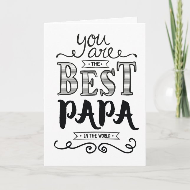 Tarjeta Mejor Papa en el cumpleaños mundial (Anverso)
