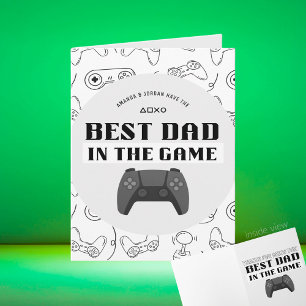 Tarjeta Mejor Papá en el Juego Personalizado Plegable