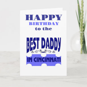 Tarjeta Mejor papá en la ciudad de Cincinnati 