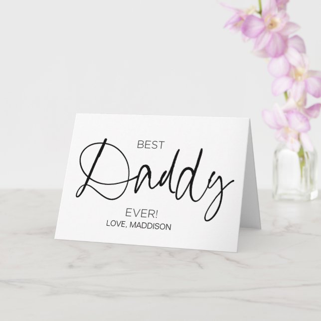 Tarjeta Mejor Papá Feliz Día del Padre Regalo de Cumpleaño (Orquídea)