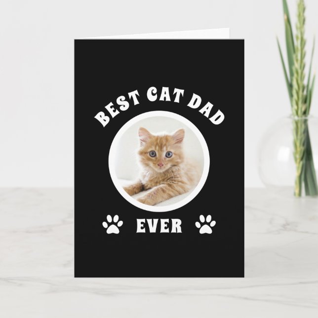 Tarjeta Mejor papá gato de todos Personalizado Foto Person (Anverso)