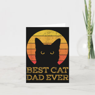 Tarjeta Mejor Papá Gato Vintage Divertido Día del Padre