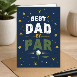 Tarjeta Mejor Papá Golfista Par Día del Padre