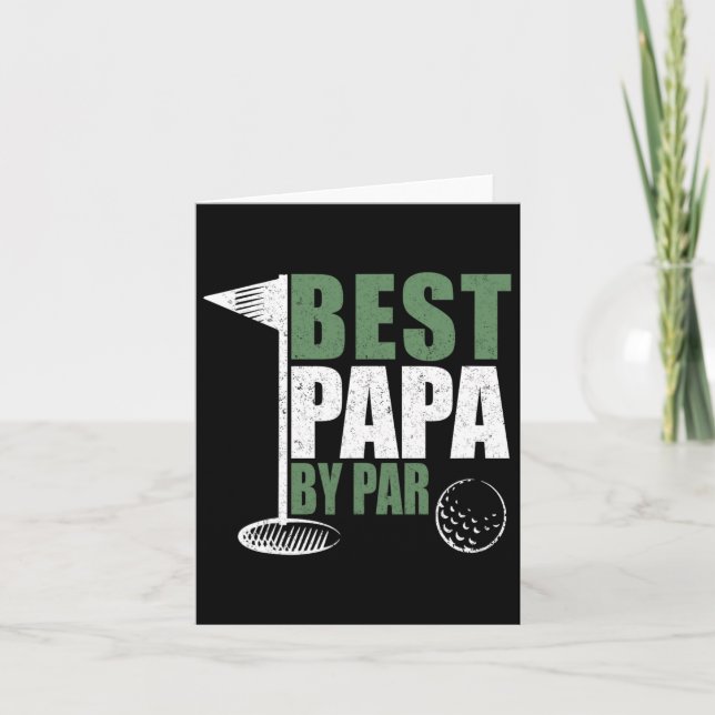 Tarjeta Mejor Papá Gracioso Del Día Del Padre Par Golf Dad (Anverso)