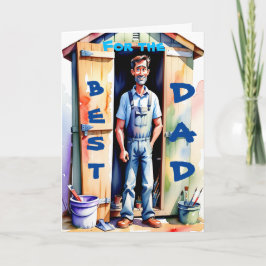 Tarjeta Mejor Papá Manitas Herramienta Cobertizo Feliz Cum