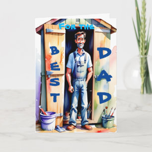 Tarjeta Mejor Papá Manitas Herramienta Cobertizo Feliz Cum