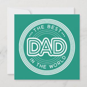 Tarjeta Mejor Papá Moderno Verde Día del Padre