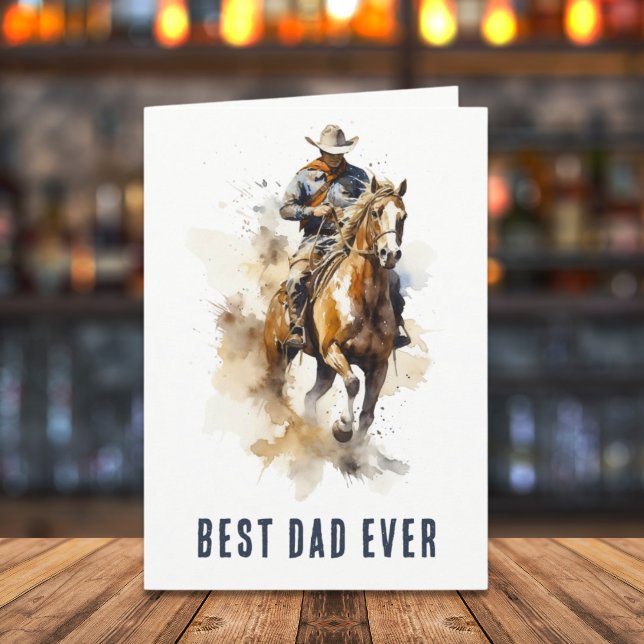 Tarjeta Mejor Papá Nunca | Día del Padre de Caballos Vaque (Subido por el creador)
