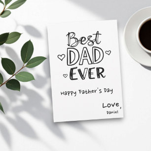 Tarjeta Mejor Papá Nunca   Día del padre personalizado
