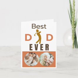 Tarjeta Mejor Papá Nunca Golfer Femenino Día de la Familia