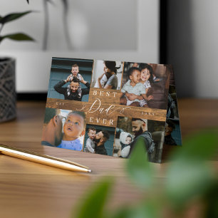 Tarjeta Mejor Papá Nunca Rústico Woodgrain Padres Día 6 Fo