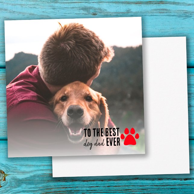 Tarjeta Mejor Papá Perro Foto Día del Padre Cumpleaños (Subido por el creador)