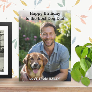 Tarjeta Mejor papá perro Mascota Foto Feliz Cumpleaños