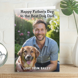 Tarjeta Mejor Papá Perro Personalizado Foto de Mascota Día