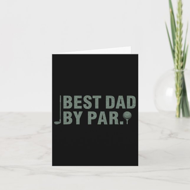 Tarjeta Mejor Papá por Par Día del Padre Regalo de Golf de (Anverso)