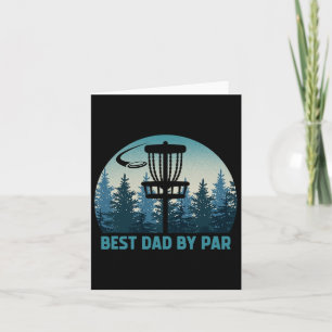 Tarjeta Mejor Papá Por Par Funny Disk Golf Frisbee Golfer