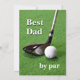 Tarjeta Mejor Papá por par tema de Golf 