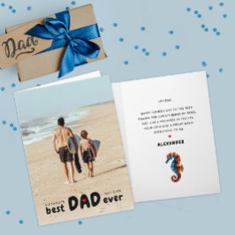 Tarjeta Mejor Papá Que Nunca Nautical Seahorse Photo