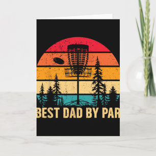 Tarjeta Mejor Papá Vintage Por Par Disc Golf Papá Día del