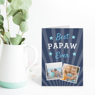 Tarjeta Mejor Papaw Ever   Foto del Día del Padre