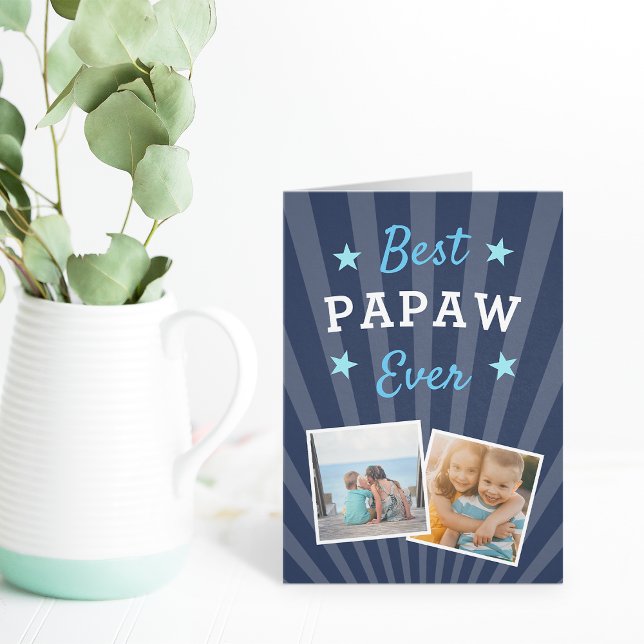 Tarjeta Mejor Papaw Ever | Foto del Día del Padre (Subido por el creador)