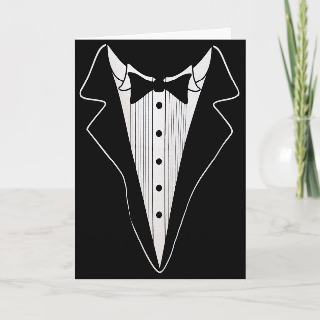 Tarjeta Mejor petición de hombre Tuxedo (Anverso)