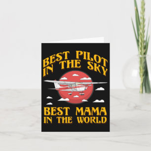 Tarjeta Mejor Piloto En El Cielo Mejor Mamá En El Mundo Mu