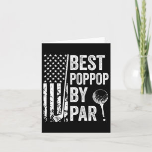 Tarjeta Mejor Poppop De Par Usa Flag Golf Fathers Day Golf