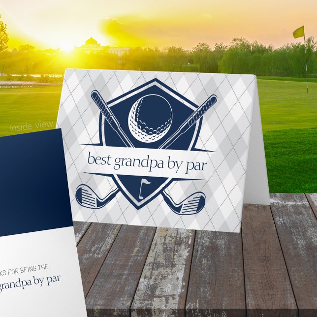 Tarjeta Mejor por Par Regalo de Golf Plegable Personalizad (Golf Best by Par Best in the Game Folding Gift Greeting Card for Him or Her)