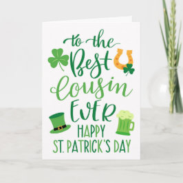 Tarjeta Mejor primo alguna vez para el Día de San Patricio