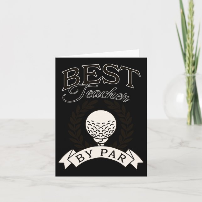 Tarjeta Mejor Profesor De Par Funny Golf Golfer (Anverso)