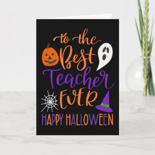 Tarjeta Mejor Profesor de Todos los Tiempos Halloween en N