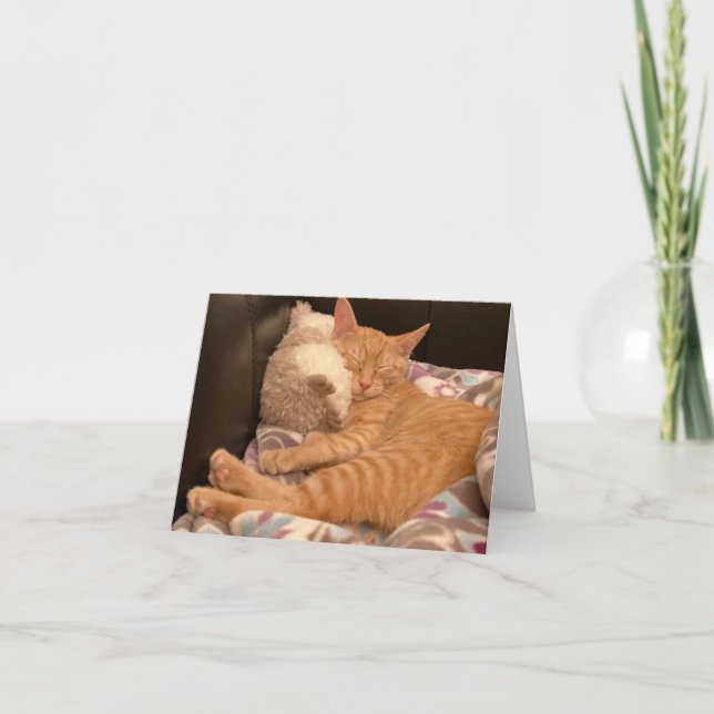 Tarjeta Mejor Que Te Mejores Cargar Ginger Tiger Kitty Cat (Anverso)