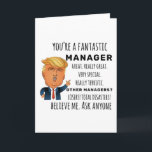 Tarjeta Mejor regalo de cumpleaños de Funny Manager<br><div class="desc">Regalos para hombres,  mujeres,  niños,  parejas y grupos. Perfecto para cumpleaños,  aniversarios,  colegios,  graduaciones,  vacaciones,  Navidades.</div>